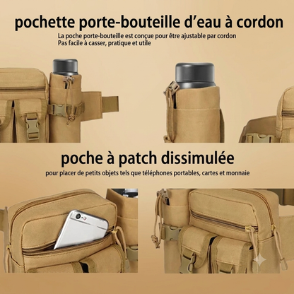 Sac Professionnel Randonnée Multi-Sport : Porte-Bouteille d'Eau Détachable pour Aventures de Plein Air