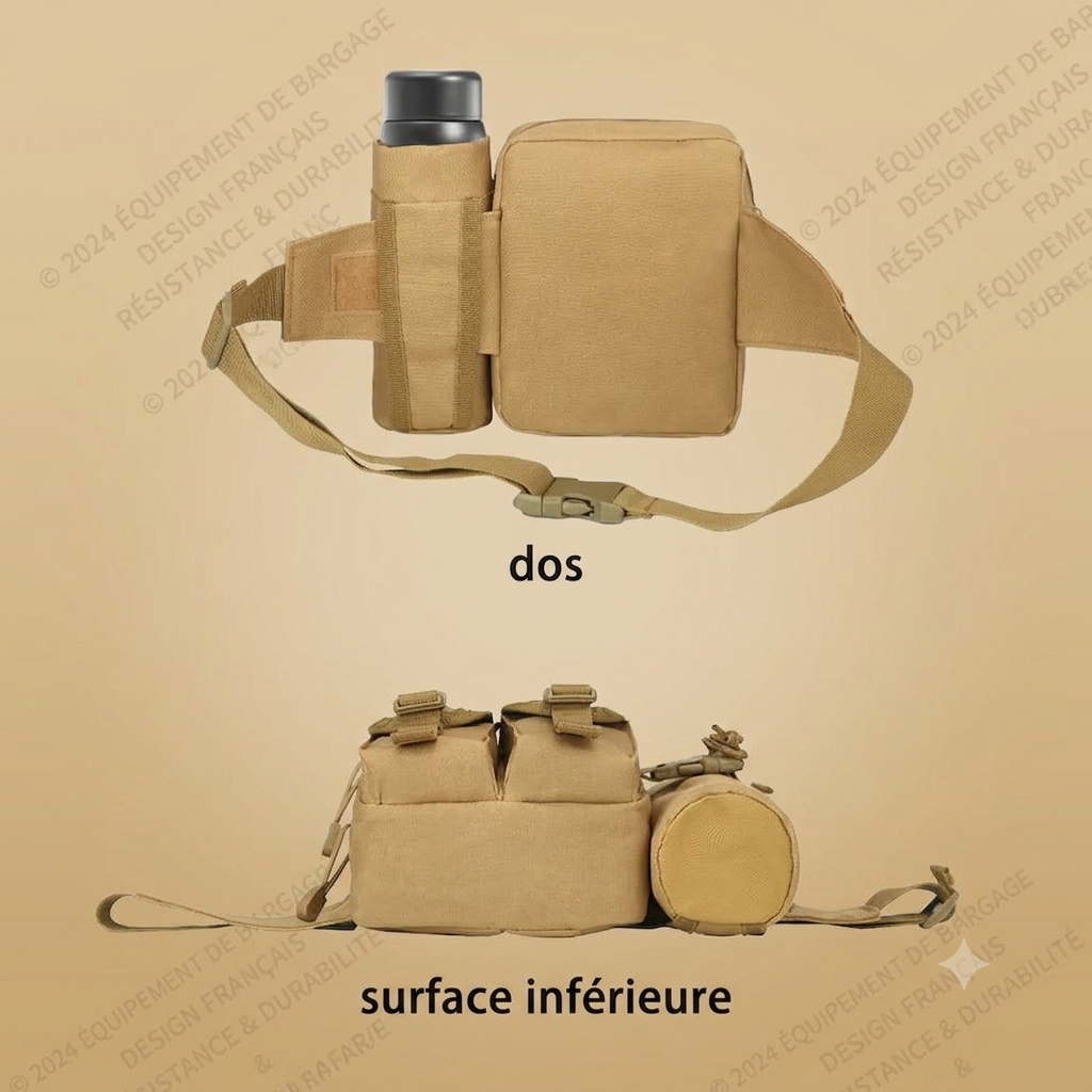 Sac Professionnel Randonnée Multi-Sport : Porte-Bouteille d'Eau Détachable pour Aventures de Plein Air
