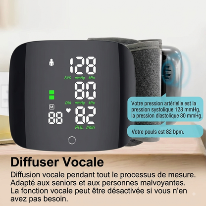 Tensiomètre de Poignet Electronique Rechargeable USB – Suivi Précis &amp; Rapide