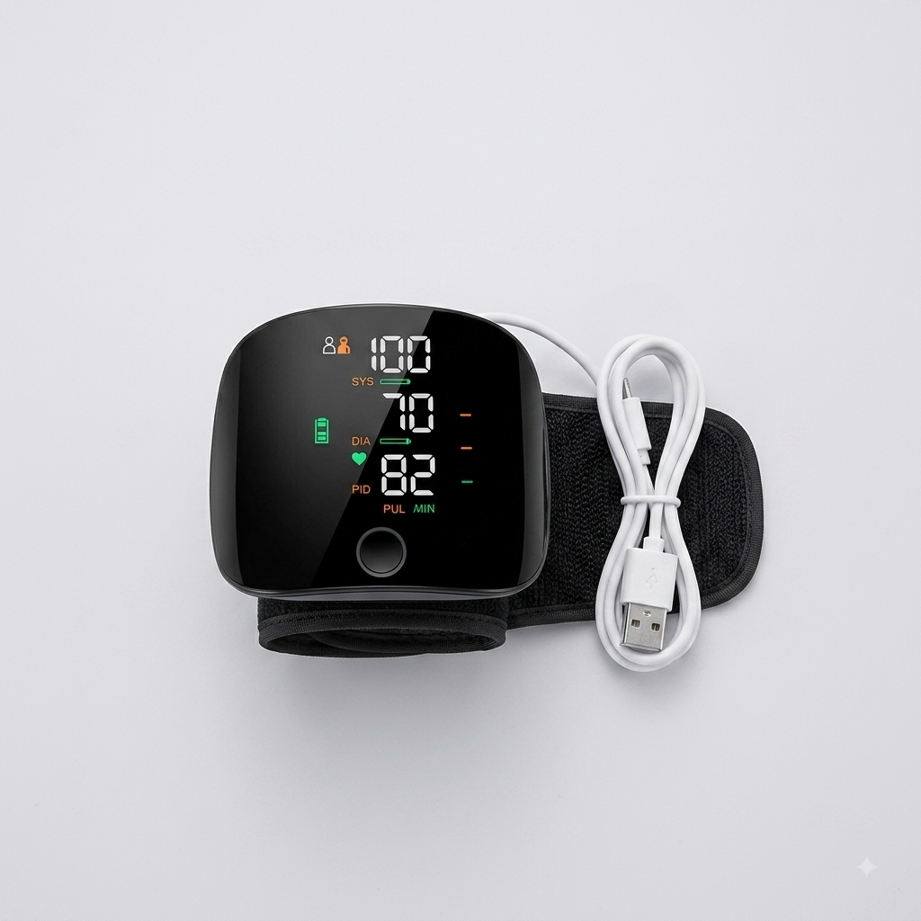 Tensiomètre de Poignet Electronique Rechargeable USB – Suivi Précis &amp; Rapide
