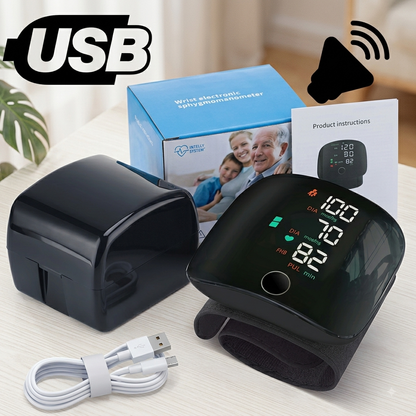 Tensiomètre de Poignet Electronique Rechargeable USB – Suivi Précis &amp; Rapide