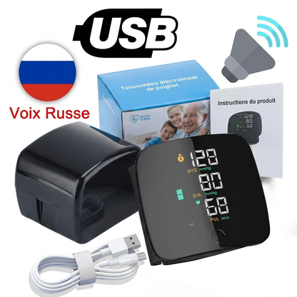 Tensiomètre de Poignet Electronique Rechargeable USB – Suivi Précis &amp; Rapide